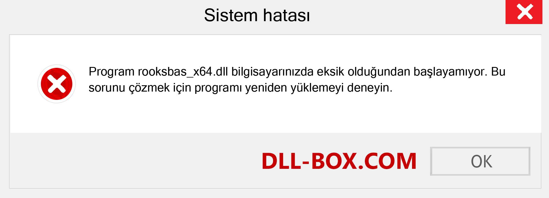 rooksbas_x64.dll dosyası eksik mi? Windows 7, 8, 10 için İndirin - Windows'ta rooksbas_x64 dll Eksik Hatasını Düzeltin, fotoğraflar, resimler